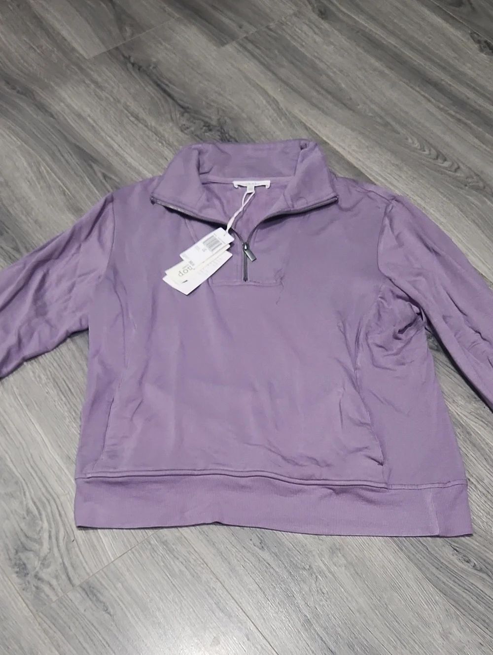 Lilac NWT Workshop Quarter-Zip Pullover Sweatshirt